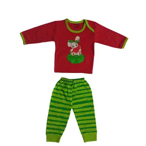 ست تی شرت و شلوار نوزادی مدل یلدایی طرح خرگوش