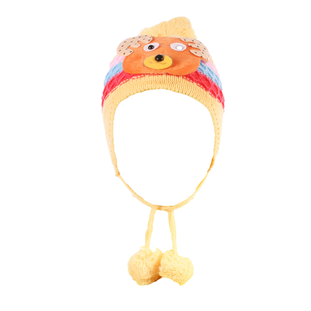 کلاه بافتنی بچه گانه دارای پوشش برای گوش ها کد Childhat-001 طرح فانتزی