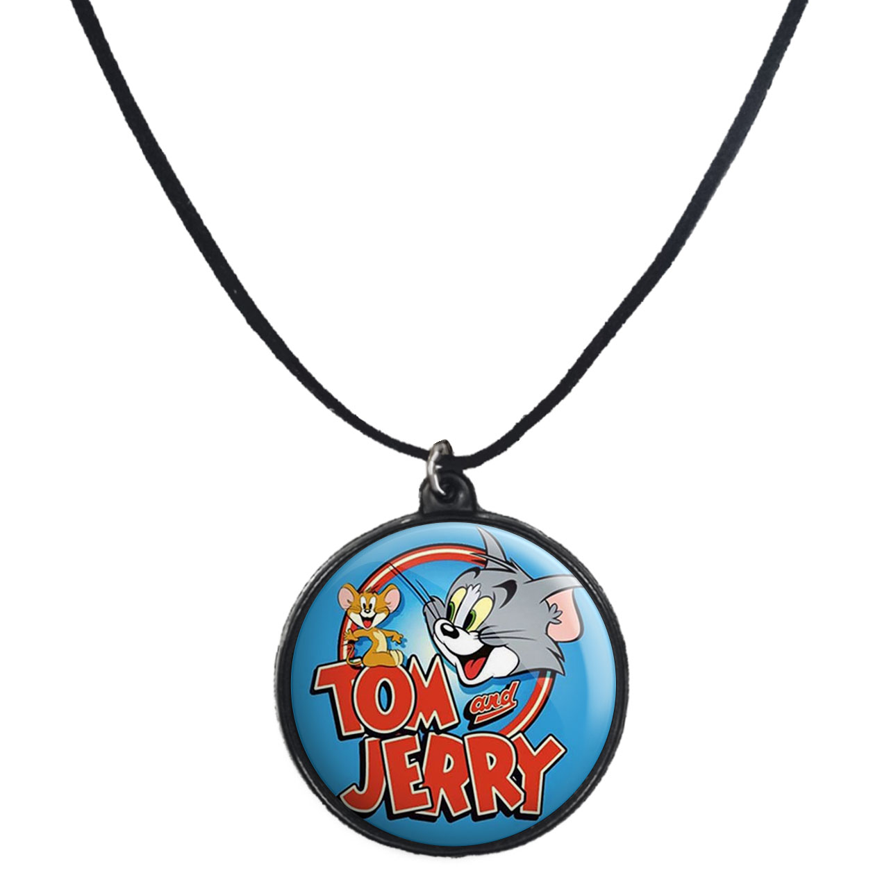 گردنبند پرمانه طرح تام و جری کد pmb.10731 مدل دو طرفه