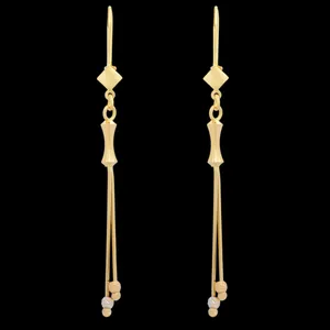 گوشواره طلا 18 عیار زنانه طلای مستجابی مدل گوی کد 64