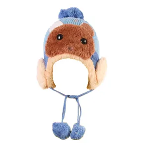 کلاه بافتنی بچه گانه دارای پوشش برای گوش ها کد Childhat-001 طرح فانتزی