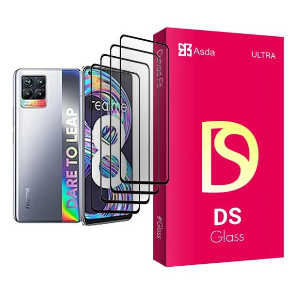 محافظ صفحه نمایش آسدا مدل DS Glass MIX004 مناسب برای گوشی موبایل ریلمی 8 بسته چهار عددی