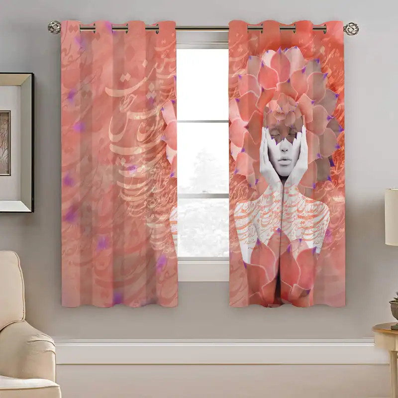 پرده نیروانا طرح مدرن   مدل هازان کد 5143  سایز 140×200 سانتی متر