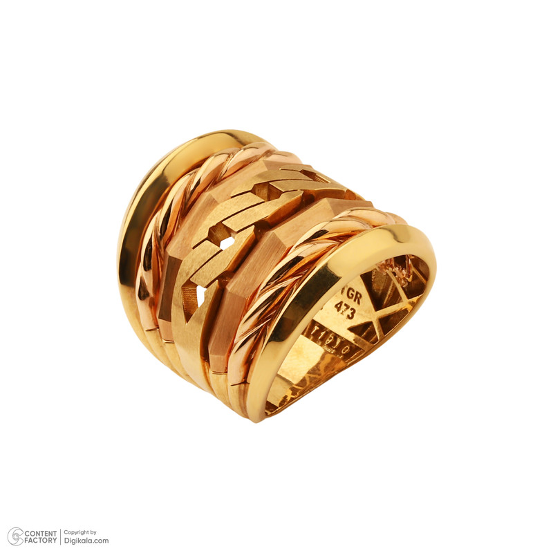 انگشتر طلا 18 عیار زنانه با طرح پورتوفینو صلاحی گلد مدل 2342 سایز 64