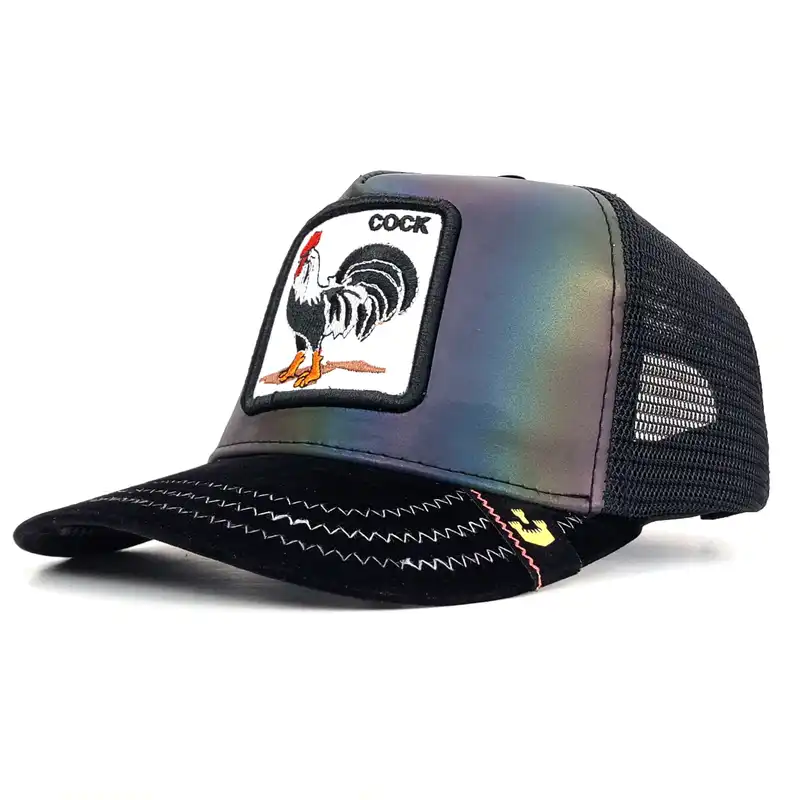 کلاه کپ گورین براز مدل پشت تور طرح خروس کد 1109