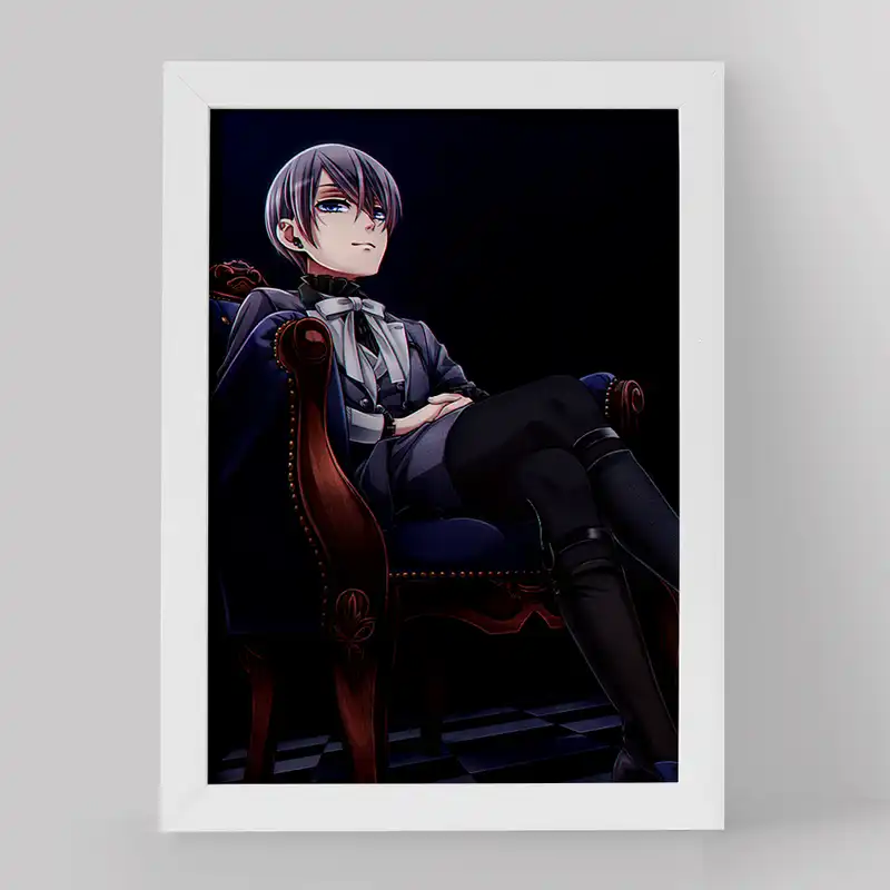 تابلو خندالو مدل شیل انیمه خادم سیاه کد 16308