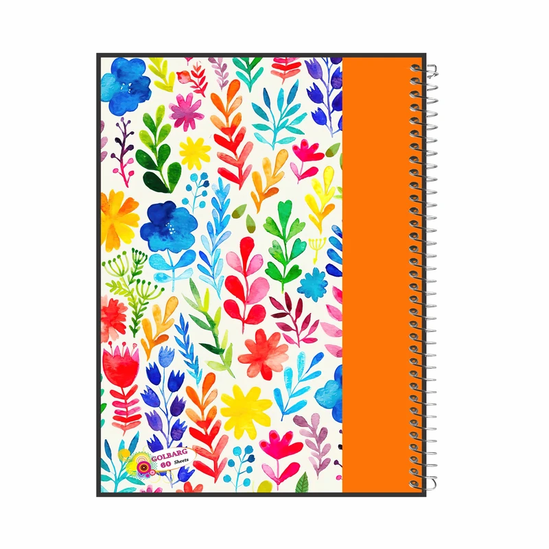 دفتر مشق 60 برگ گلبرگ مدل گل آبرنگی کد 3207