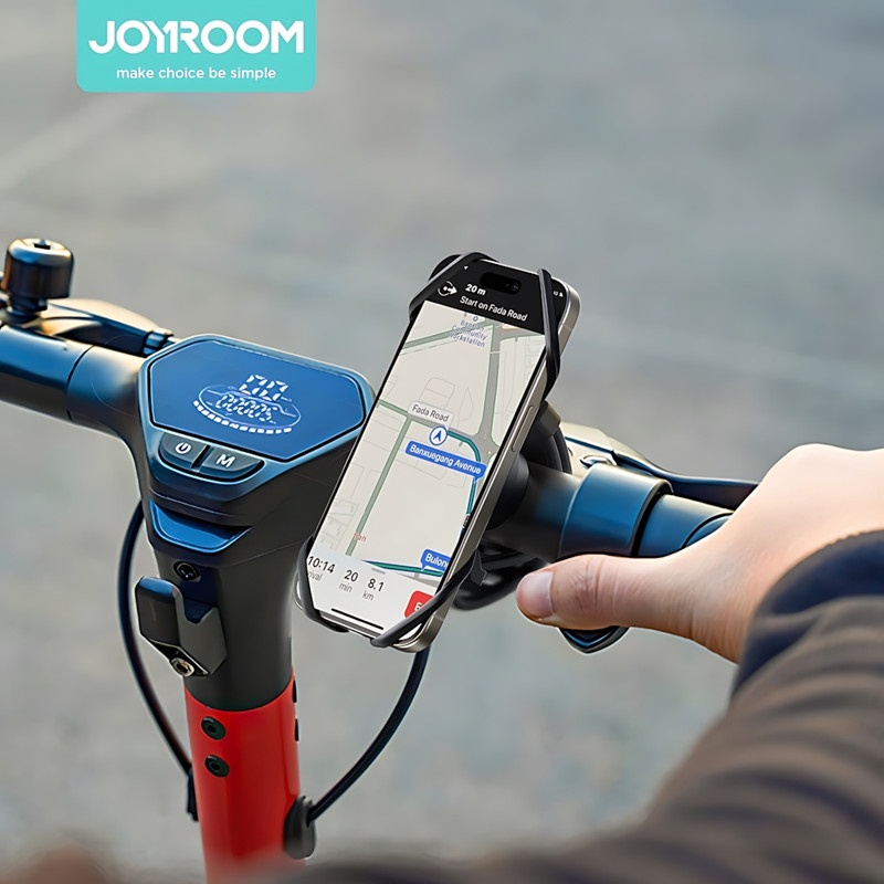 پایه نگهدارنده گوشی موبایل جوی روم مخصوص موتور و دوچرخه مدل JR-Clamp