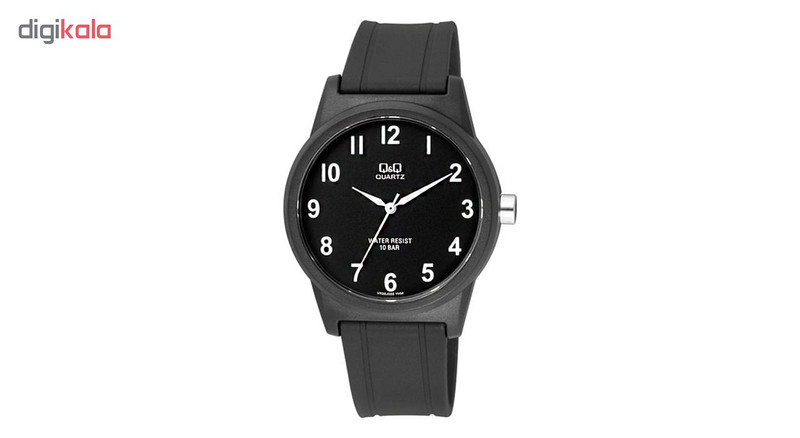 ساعت مچی عقربه ای مردانه کیو اند کیو مدلVR35J022Y به همراه دستمال مخصوص برند کلین واچ
