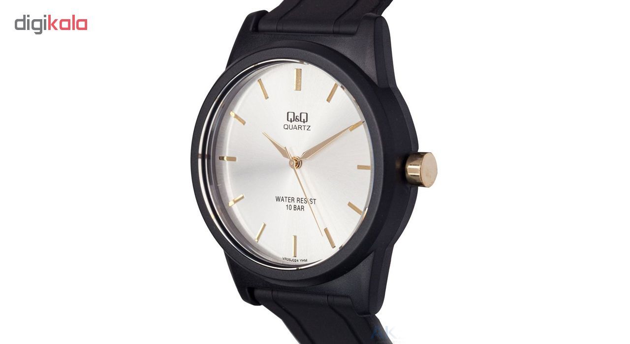 ساعت مچی عقربه ای مردانه کیو اند کیو مدلVR35J024Y به همراه دستمال مخصوص برند کلین واچ -  - 3