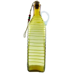 بطری شیشه ای طرح چهارگوش نواری کد 265 