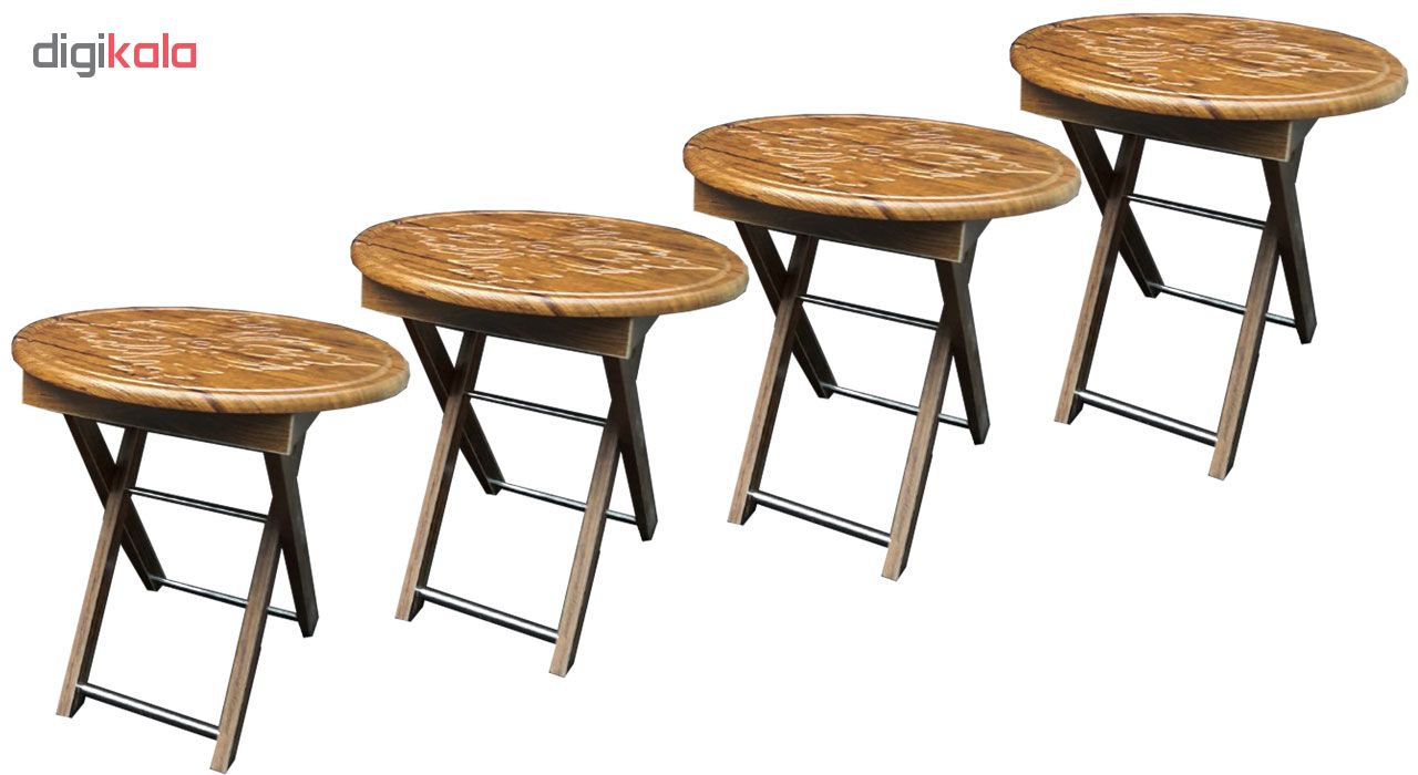 میز عسلی مدل ROUND مجموعه 4 عددی