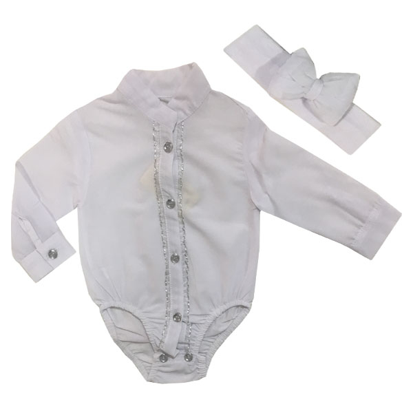 ست بادی و هدبند نوزادی کد 218