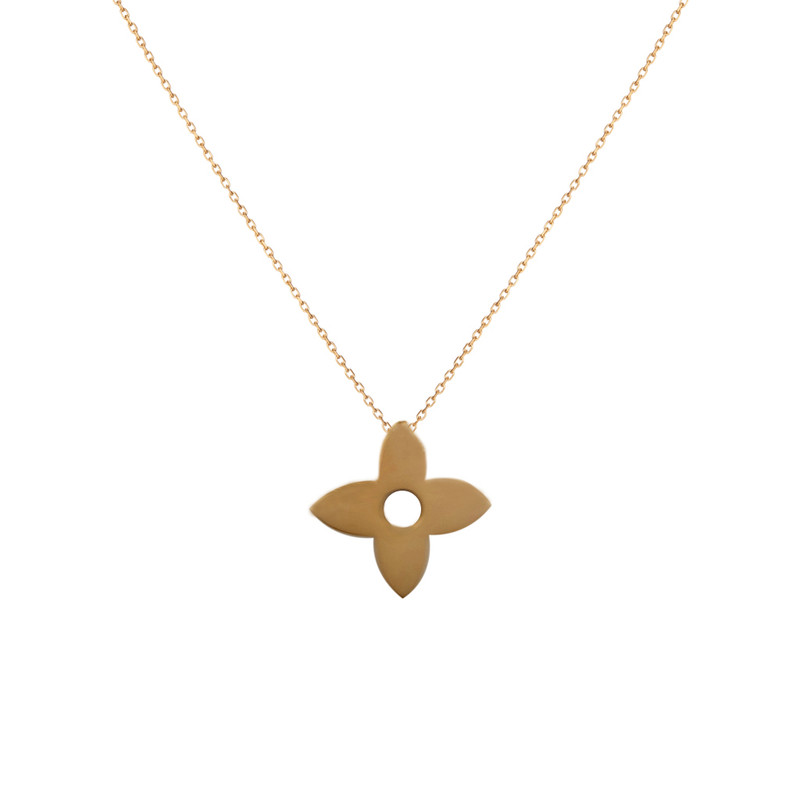 گردنبند طلا 18 عیار زنانه با طرح ونکلیف طلاجات مدل 1008