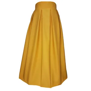دامن زنانه کد pkhm902 رنگ خردلی