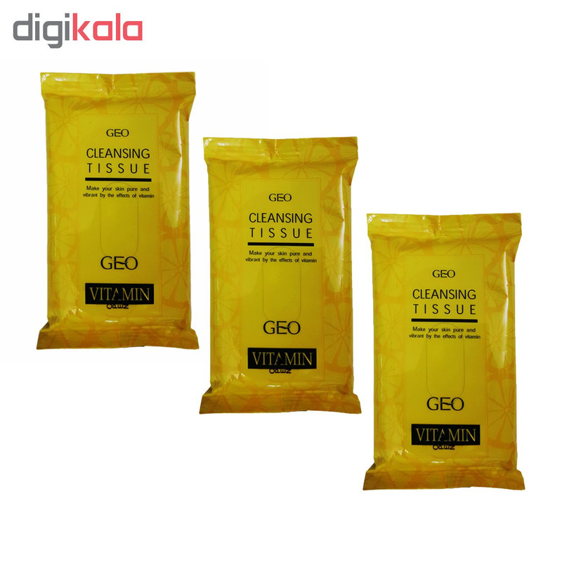 دستمال مرطوب جیو مدل Vitamin بسته 30 عددی