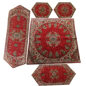 ست رومیزی ترمه مجموعه 5 عددی