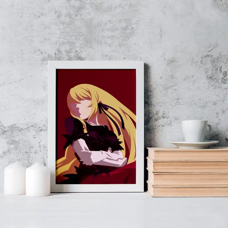 تابلو خندالو مدل شینوبو اوشینو انیمه مونوگاتاری کد 16203