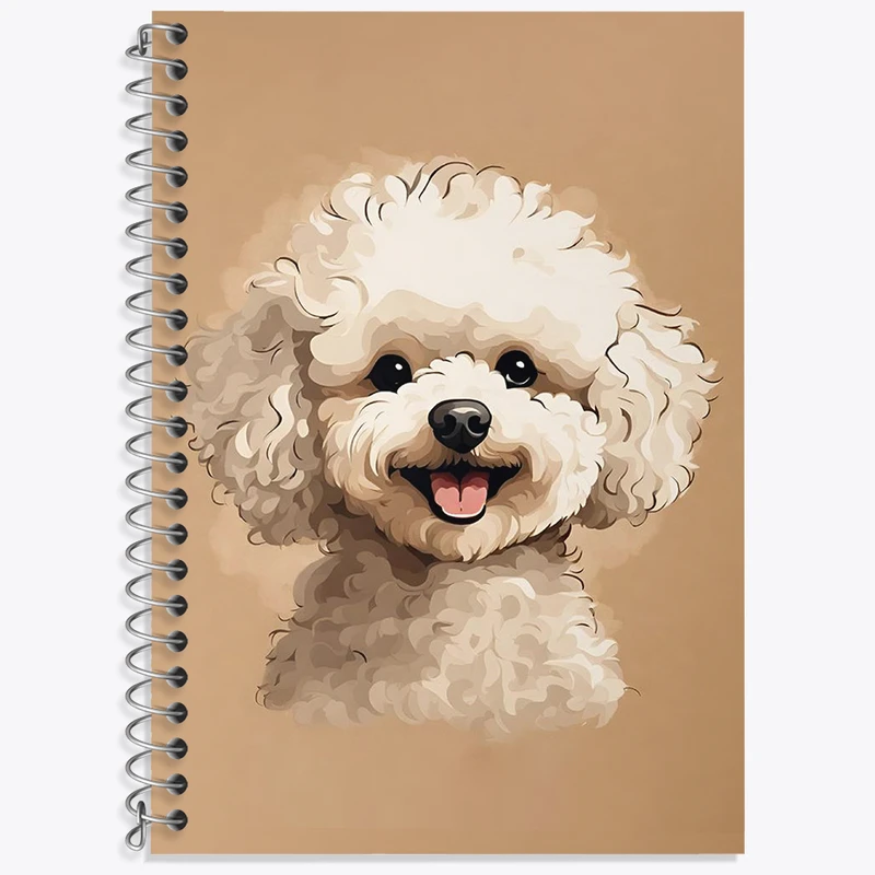 دفتر زبان 50 برگ خندالو مدل دو خط طرح سگ کیوت کد N2598