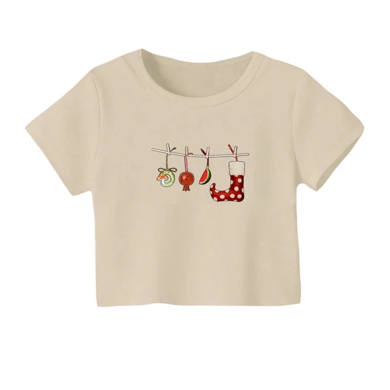 کراپ‌ تی‌شرت آستین کوتاه زنانه مدل یلدایی کد 10