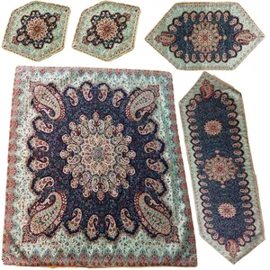ست رومیزی ترمه مجموعه 5 عددی