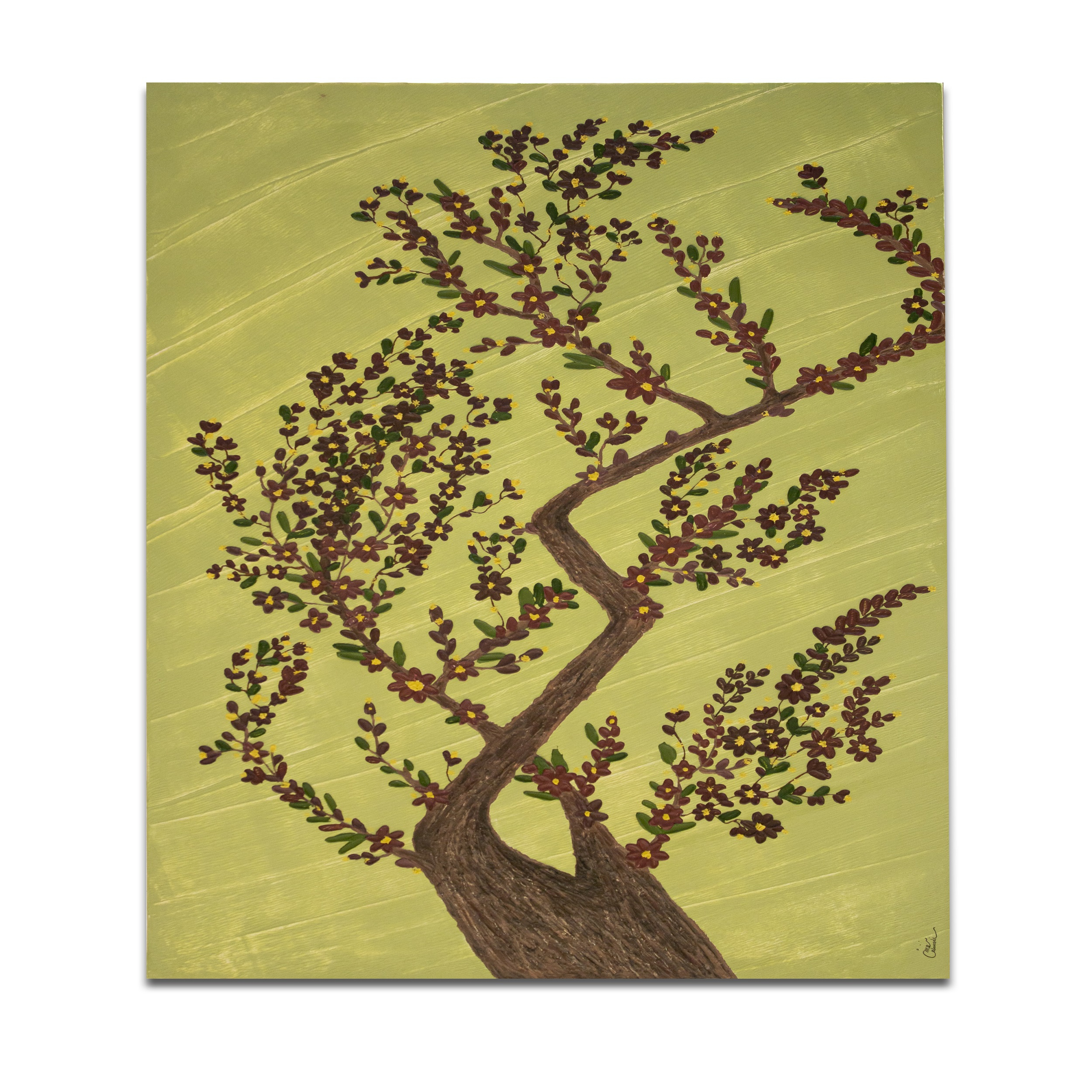 تابلو نقاشي مدل شكوفه هاي بهاري زيبا