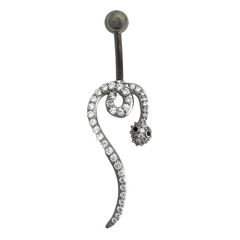 پیرسینگ ناف زنانه مدل مار کد P4636 پیرسینگ ناف زنانه مدل مار کد P4636