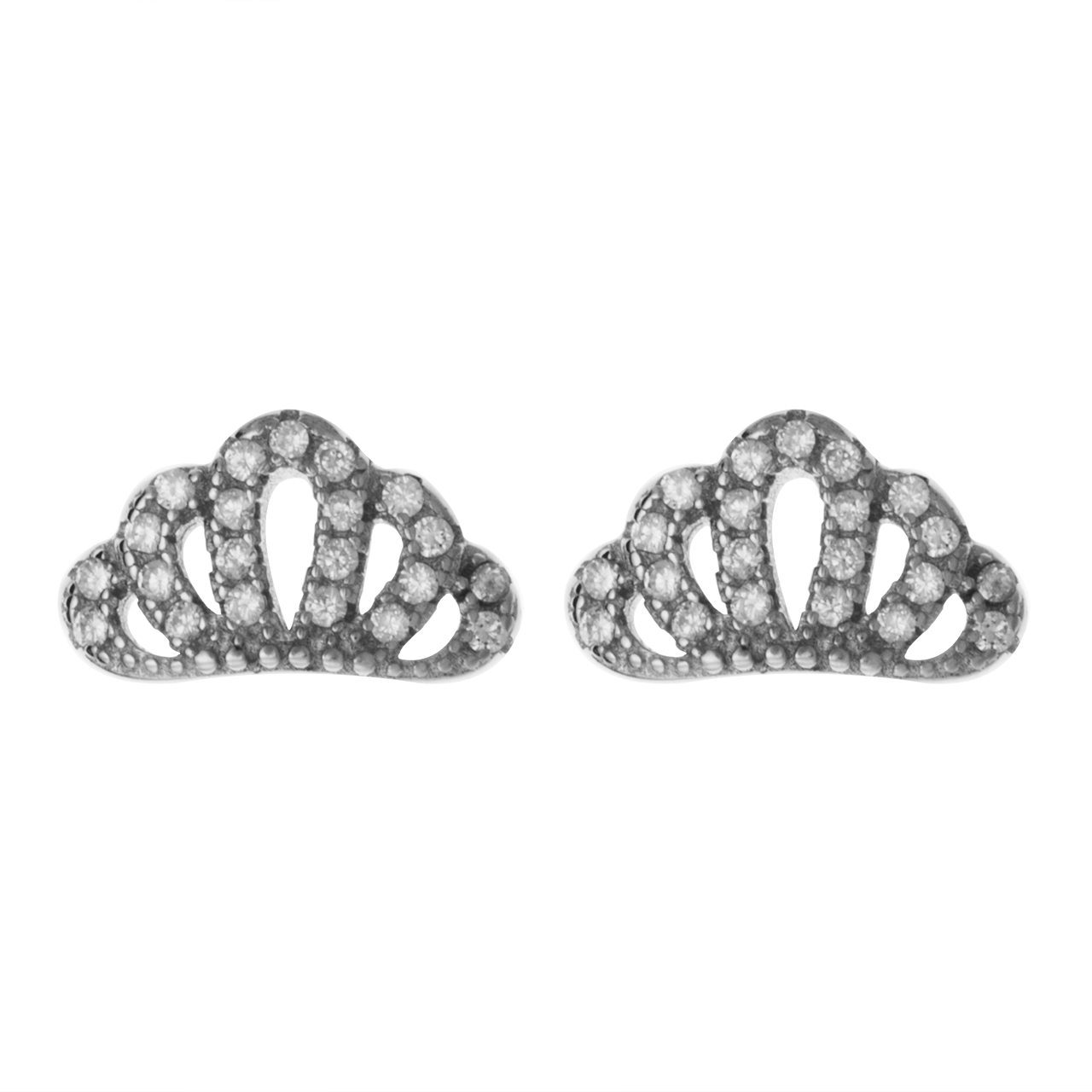 گوشواره نقره طرح تاج 1