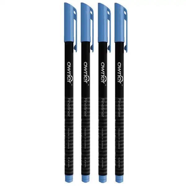 روان نویس اونر مدل Black Body 0.4 Light Blue - بسته 4 عددی