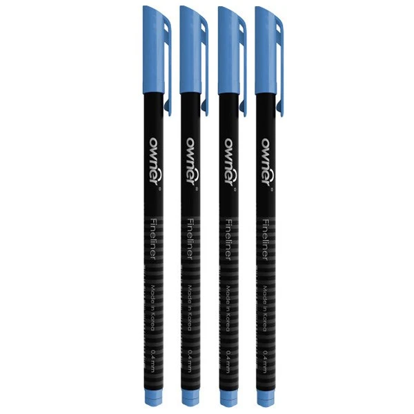 روان نویس اونر مدل Black Body 0.4 Light Blue - بسته 4 عددی