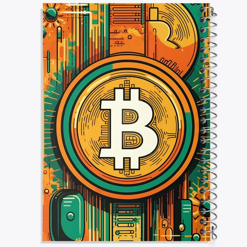 دفتر نت موسیقی 50 برگ خندالو مدل بیت کوین (Bitcoin) کد F1641