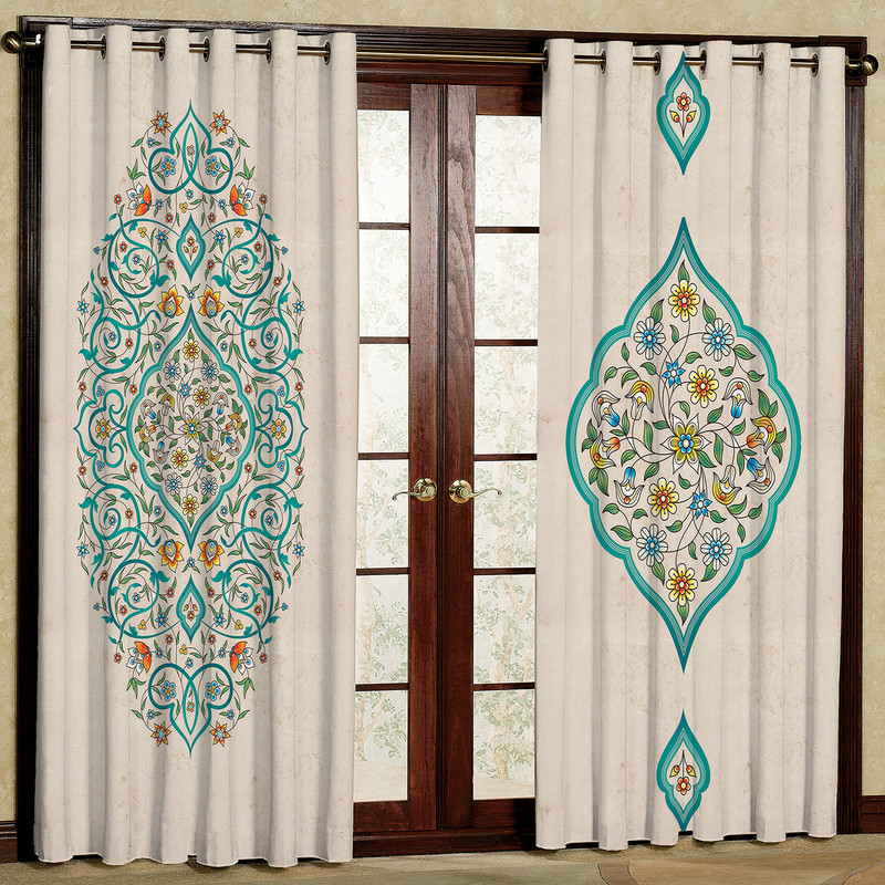  پرده مدل طرح دار قلبی مخمل پانچی کد SL سایز 140x280 سانتی متر