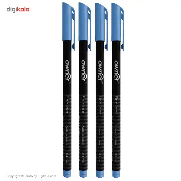 روان نویس اونر مدل Black Body 0.4 Light Blue - بسته 4 عددی