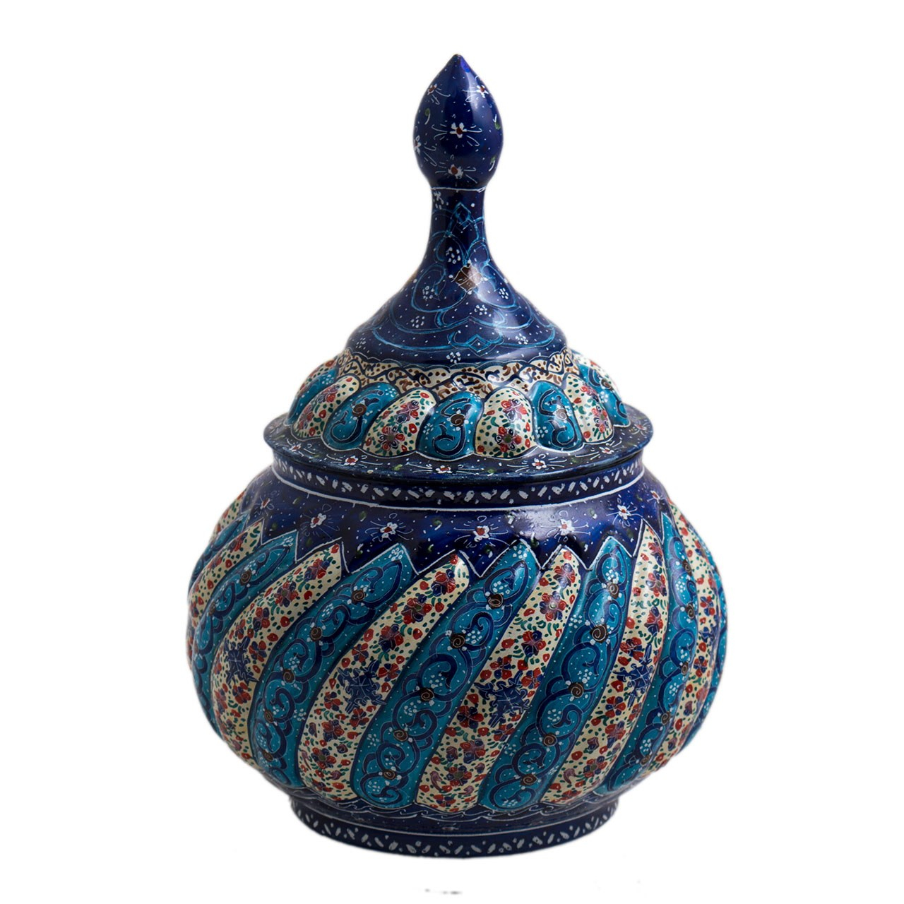 قندان میناکاری رستا طرح 27-17-102 ارتفاع 17 سانتی متر
