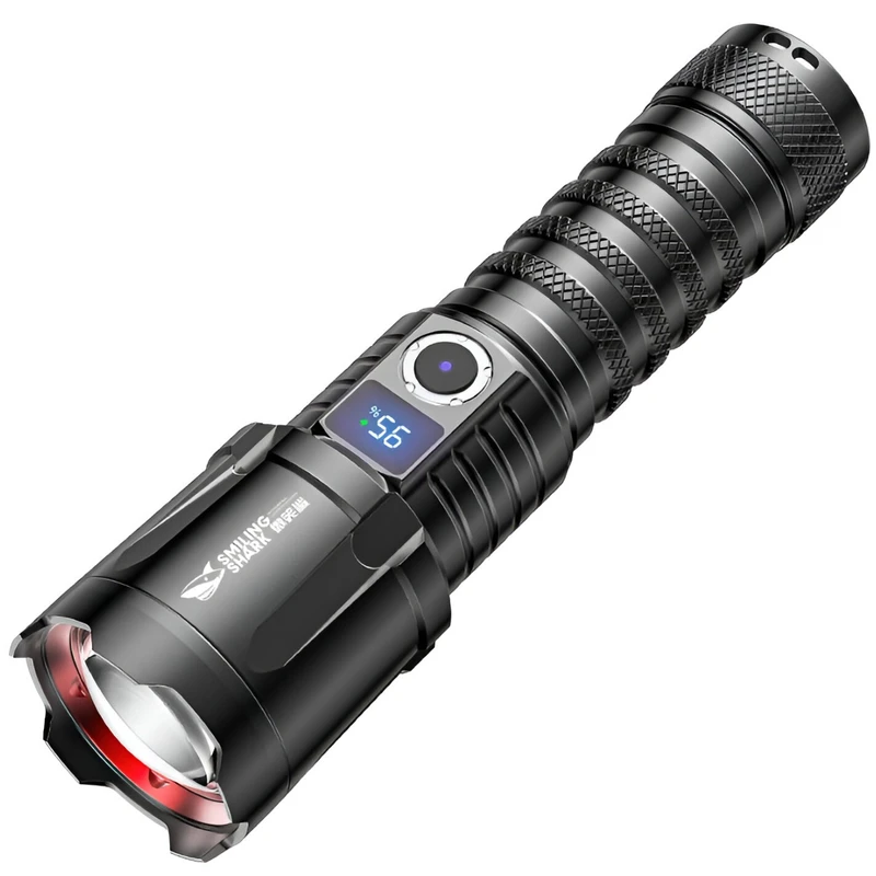 چراغ قوه دستی اسمایلینگ شارک مدل  شارژی و پاوربانک پنج حالته SD-7005 با نور مهتابی