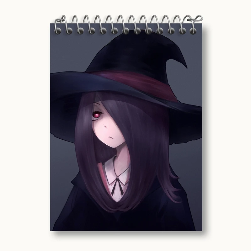دفتر یادداشت 50 برگ خندالو مدل سوسی انیمه جادوگران کوچک Little Witch Academia کد 22918