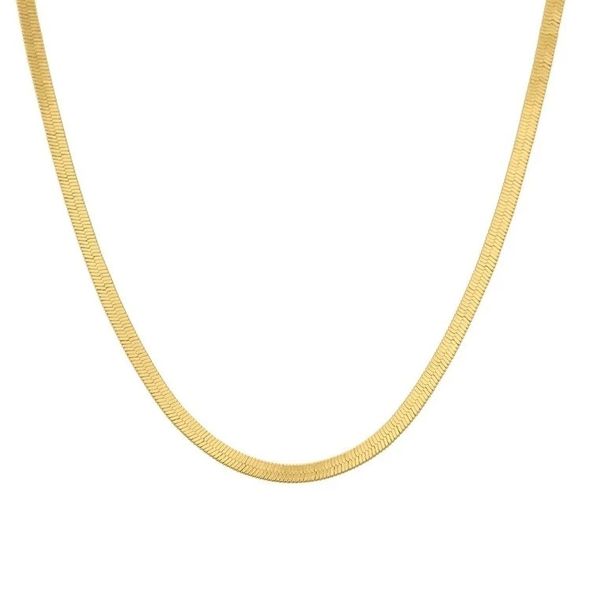 زنجیر هرینگبون (تیغ ماهی- آینه‌ای) طلا 18 عیار زنانه طلای صداقت مدل HR1