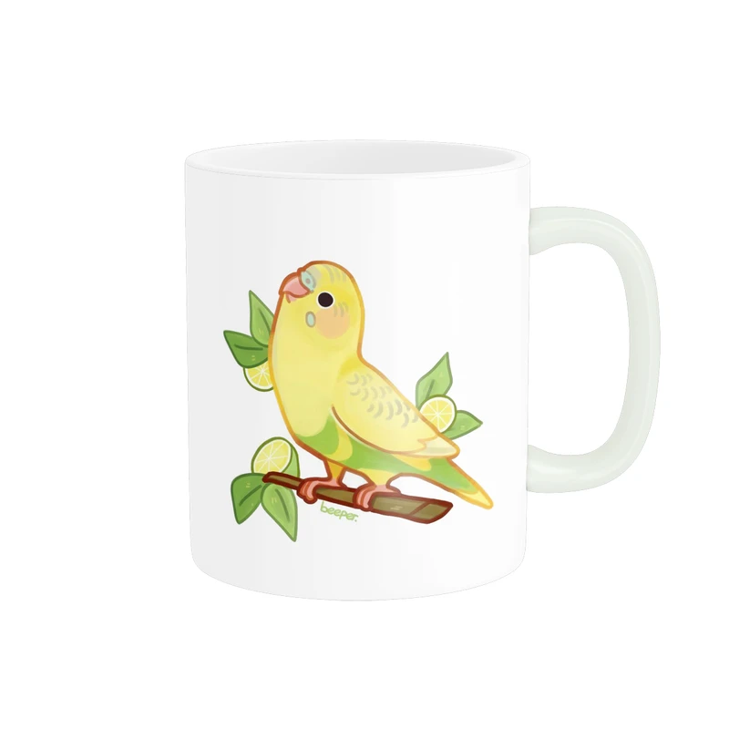 ماگ پاد آفرین مدل فانتزی طرح پرنده طوطی خوش رنگ کد p11197