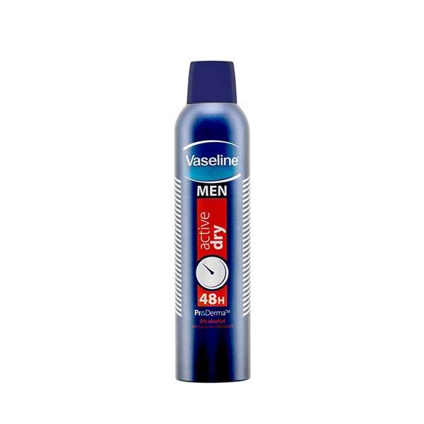 اسپری ضد تعریق مردانه وازلین مدل Active Dry حجم 250 میلی لیتر اسپری ضد تعریق مردانه وازلین مدل Active Dry حجم 250 میلی لیتر