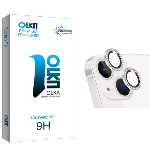 محافظ لنز دوربین کولینگ مدل Olka رینگی نگین دار مناسب برای گوشی موبایل اپل iPhone 14 / 14 Plus