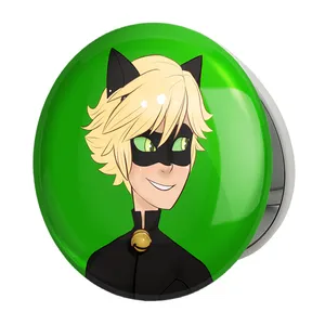 آینه جیبی خندالو طرح پسر گربه ای مدل تاشو کد 25033 