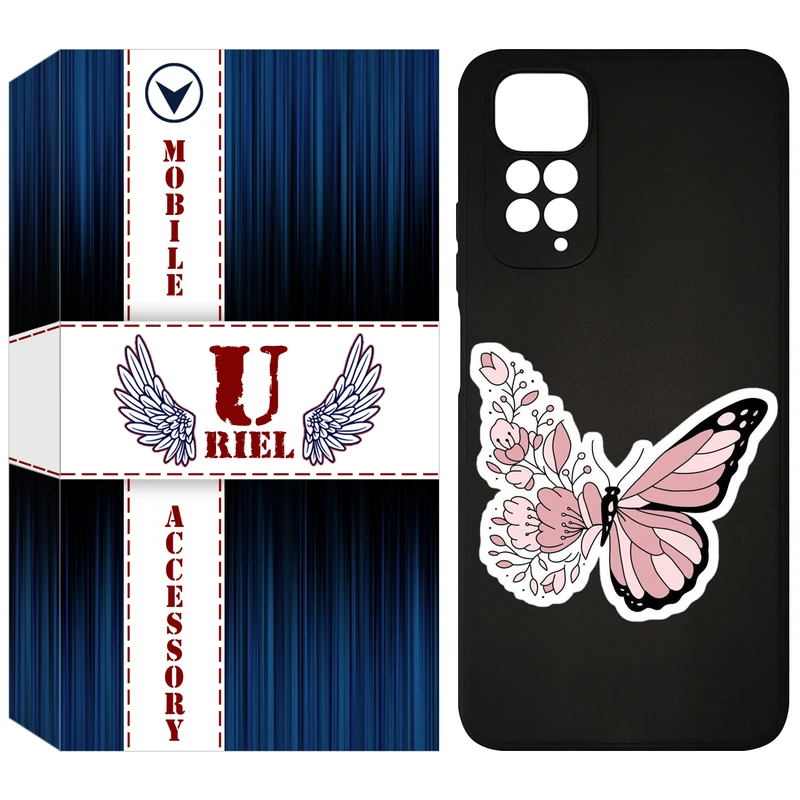 کاور یوریل قاب مدل KSH کد 98 طرح پروانه مناسب برای گوشی موبایل شیائومی Redmi Note 11 4G / Note 11S