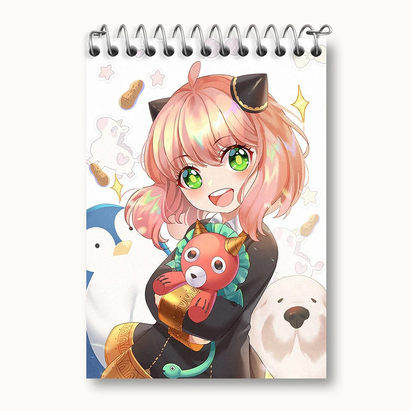 دفتر یادداشت 50 برگ خندالو طرح آنیا انیمه اسپای ایکس کد N4270