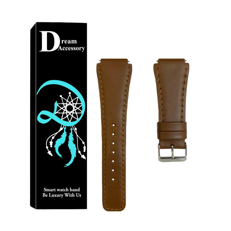 بند دریم مدل Leather style مناسب برای ساعت هوشمند سامسونگ Galaxy Watch 4 Classic 46mm