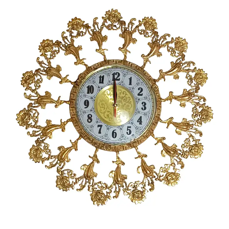 ساعت دیواری برنجی مدل خورشیدی کد H-1217