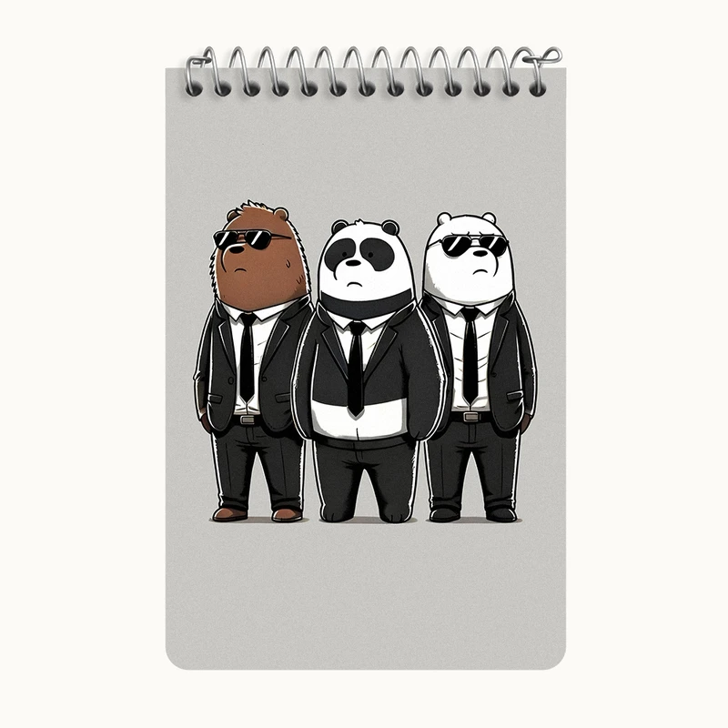 دفتر یادداشت 50 برگ خندالو طرح سه خرس کله پوک کد F8961