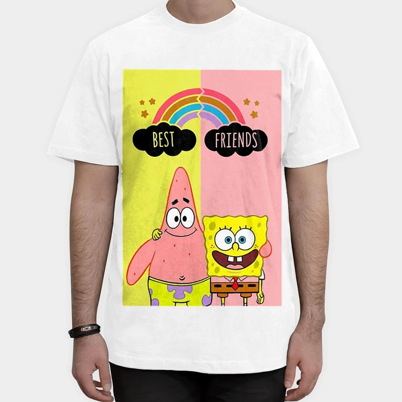 تی شرت آستین کوتاه مردانه مدل باب اسفنجی