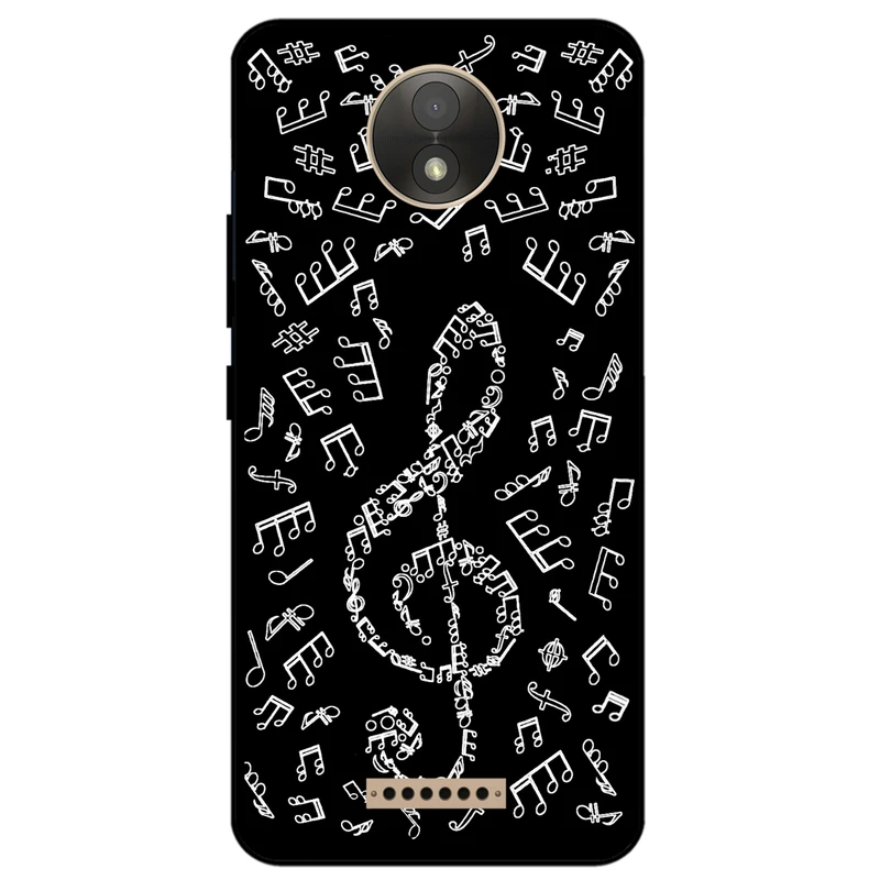 کاور مگافون طرح نوت موسیقی مدل 1370 مناسب برای گوشی موبایل موتورولا Moto C Plus