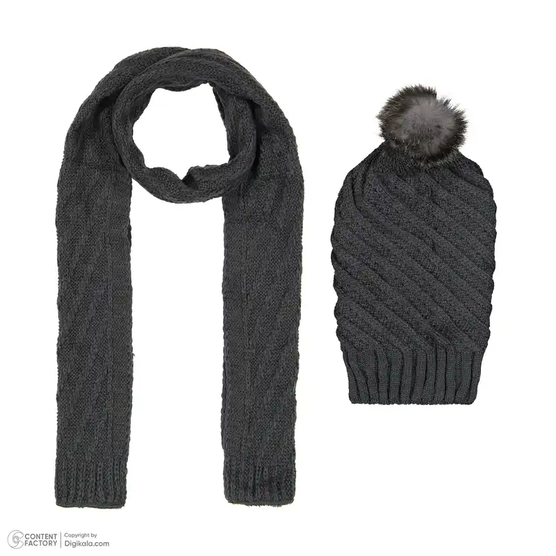 ست کلاه و شال گردن بافتنی زنانه اسپیور مدل HWM194300