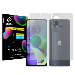 Arka Glass Tough model transparent screen protector suitable for Motorola Moto G54 mobile phone along with the back of the phone protector